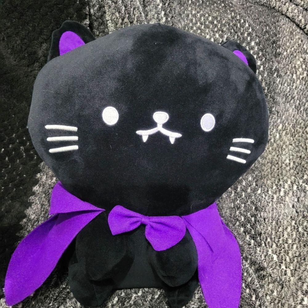 Mimicoco Vampire Smokey Black Cat Weighted Plush 12"